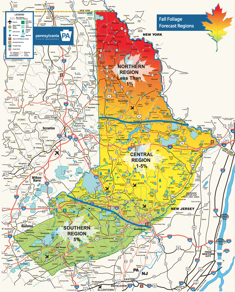Poconos Map Attractions